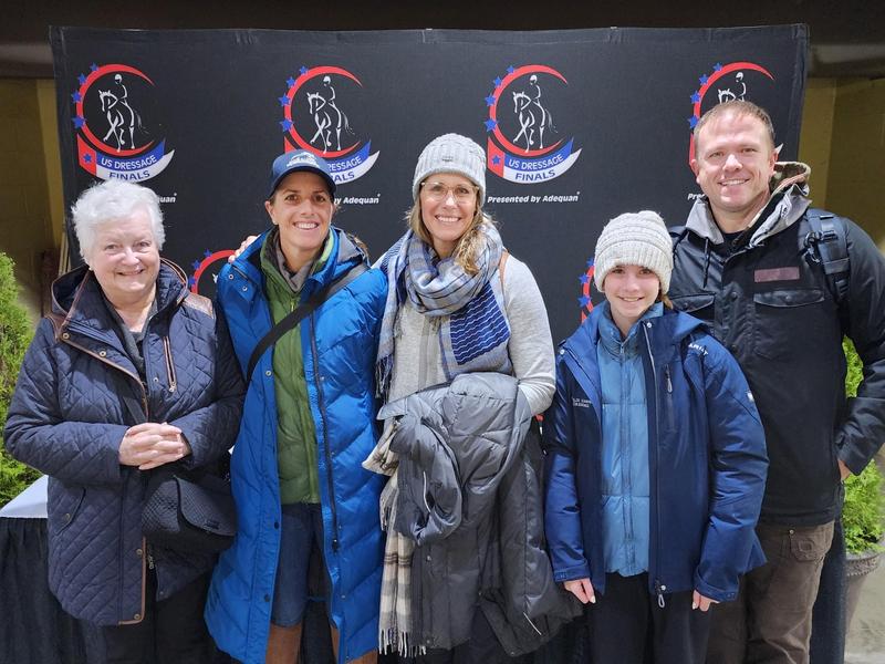 Natalie and family at the 2022 US Dressage Finals