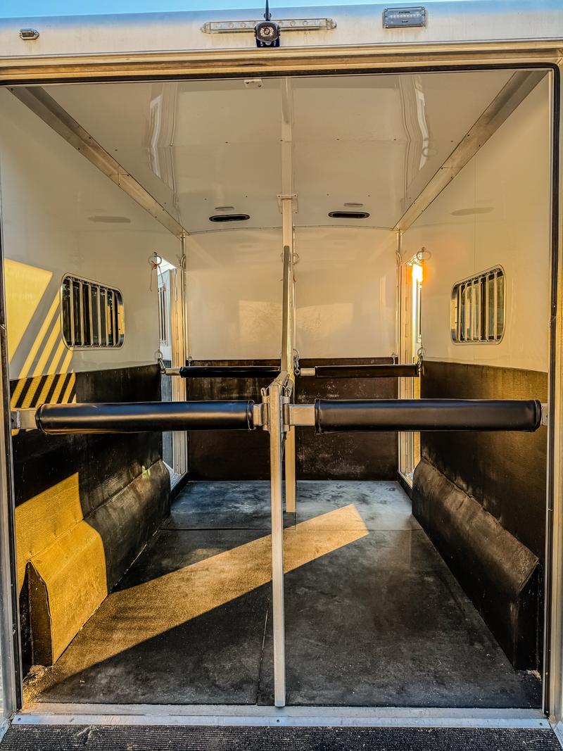 Rear view of horse compartments.
