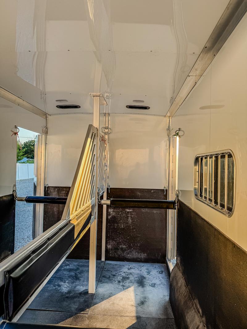 Inside passenger side stall with divider